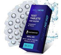 AQUANEXO 100 comprimidos de prueba fotómetro, rojo fenólico, DPD1, DPD3, Alkalinity M, prueba CYA como envase de recarga, probador de agua para piscinas, bañera de hidromasaje, piscina infantil