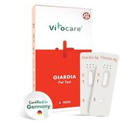 AQUANEXO Prueba Giardien para perro y gato - Juego de 2 unidades para casa - Aplicable en 10 minutos - Higiénico, sencillo, sin conocimientos previos - Incluye kit de prueba completo - Vitocare
