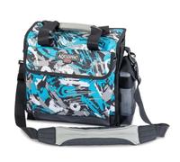Aquantic Pilk Pocket I - Bolsa de pesca con 10 compartimentos, bolsillo exterior y soporte para alicates, bolsa de señuelo, bolsa de pesca, bolsa de señuelos, bolsa de señuelos artificiales, azul,