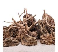 AquaOne Juego de piedras de dragón para acuario, con raíz, piedras naturales, mezcla de 5 kg y raíz de mookia, M I Aquascaping roca I decoración de rocas I Pagoda pared trasera