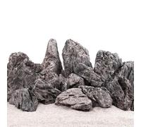 AquaOne Piedras para Acuario Mini Paisaje I Piedras Naturales Seiryu 1 Pieza Tamaño XXXL 12-28kg I Roca para Aquascaping para Tanque I Decoración de Rocas I Decoración Acuario Aquascape Gris