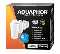 Aquaphor A5H Filtro de cartuchos de repuesto original para jarras de filtro (juego de 4 piezas) para aqua dura