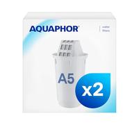 AQUAPHOR Cartucho de filtro A5 Pack 2 I Filtros de cal y cloro, así como metales pesados y otras sustancias I 200 l de agua clara I Con tecnología AQUALEN I Para una mejor comida y bebida