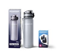 Aquaphor CITY Set Wasserfilter-Trinkflasche, 500ML ,Gris, Incl. 1 + 2 Filtro