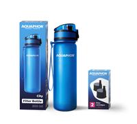 Aquaphor Ciudad Wasserfilter-Trinkflasche, 500ML ,Azul, Incl. 1 + 2 Filtro
