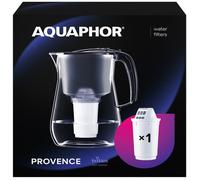 AQUAPHOR Filtro De Agua Provence Jarra Con 1 X A5 Cartucho De Filtro, Negro