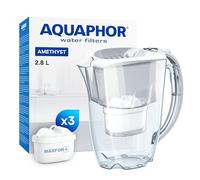 AQUAPHOR Jarra Filtradora de Agua Amethyst con (3) Filtro MAXFOR+ 200L - 2.8L - Blanco