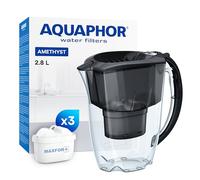 AQUAPHOR Jarra Filtradora de Agua Amethyst Negro 2.8L con 3 Filtros MAXFOR+