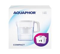 AQUAPHOR Jarra Filtradora de Agua Compact con 1 Filtro Maxfor+ 200L - 2,4l - Blanco