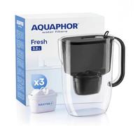 AQUAPHOR Jarra Filtradora de Agua Fresh Negro 3.2L con 3 Filtros MAXFOR+