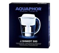 AQUAPHOR Jarra purificadora de filtro de agua con microbomba J. Shmidt 500, 2,8 L, elimina virus, bacterias, cloro y metales pesados, microplásticos, PFOA y farmacéuticos.