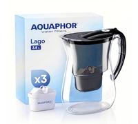 AQUAPHOR Lago Jarra Filtrante - Negro (3 filtros Maxfor)
