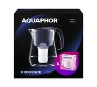 Aquaphor Provenza Set Agua inkl.3x A5 Mg. Filtro de Agua, sin Bpa , Negro
