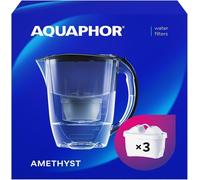 Aquaphor Wasserfilter-Set Amatista Incl. 3x Maxfor + Cartuchos de Filtros, Negro