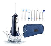 Aquapik One Irrigadores bucales Portátil, Irrigador Dental con 8 Boquillas 5 Modos, IPX7 Impermeable, Profesional potente Irrigador Bucal Recargable para Dientes de Ortodoncia y Implante estuche viaje