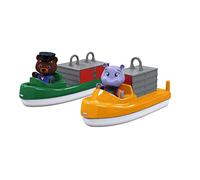 AquaPlay - Contenedor y Barco de Transporte - Accesorios para vías de Agua bañera, 2 Barcos, contenedores y BO y Wilma, para niños a Partir de 3 años, 8700000271, Multicolor