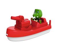 AquaPlay - FireBoat - Accesorios para vías de Agua bañera, Barco de Bomberos con Sven el cocodrilo, función de Salpicaduras de Agua, para niños a Partir de 3 años 8700000273 Rojo