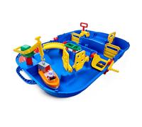 AquaPlay - LockBox - Waterway como maletín de Transporte con 27 Piezas, Juego Que Incluye 1 Hippo Wilma, Coche Anfibio y Bote contenedor, para niños a Partir de 3 años, 8700001516, Color Azul