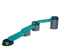 AquaPlay Mudway Stream - Pista de agua y arena combinada, 3 m de pista de agua con cerraduras, platillos y deslizadores, sistema de conexión flexible, resistente a la intemperie, juego de agua natural
