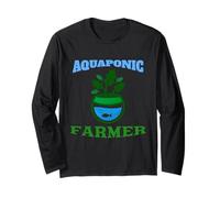 Aquaponic Farmer Cultivador hidropónico de Agricultura sostenible Manga Larga