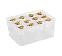 Aquaponic Planter and Aquarium, Plants Planter, 35x25x13cm Indoor Plant Aquarium, Fish Tank Promotes Healthy Hydroponic Environment for Tabletop Decoration, White/Green/Yellow