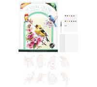 Aquarell Arbeitsbuch - Tragbares Dreifach Malbuch, Kreatives Übungsheft, isches Lernmedium Entspannende Struktur | Wasserfarben Malerei Anleitung Papierqualität Skizzierhilfe Konzentrationsför