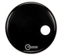 Aquarian RSM22BLK - Parche de bombo, frontal, de 22” con agujero