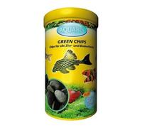 AQUARIS Green Chips Comida para Peces de Acuario para bagres y Otros Que Viven en el Fondo 120 g 250 ml. Comida para Peces se digiere fácilmente y no enturbia el Agua.