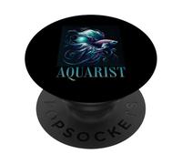 Aquarist Angel fish Aquarium Enthusiast PopSockets PopGrip Adhesivo