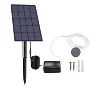 Aquarium Air Pump - Pond Aerator - 149mm Solar Air Pump - Efficient Solar-Powered Oxygen Pum.p with 0.6l/min Airflow Pet-Laminated Panel Low-Noise 5v Dc Pu.mp for Fish Tanks Ponds Garden Outdoor