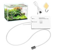 Aquarium Air Pump, USB Adjustable Bubbler, 4.88x3.31x1.06 Inches Ultra Quiet Water Aerator, Compact Air Flow System for Fish Tanks, Shrimp Breeding, Plants and Freshwater Aquatic
