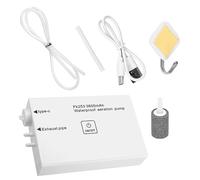 Aquarium Air Pump, USB Bubbler, Water Aerator, Quiet, Adjustable Flow, Compact Design, Oxygen Boosting, Energy Saving, Easy Setup, Perfect for Shrimp, Plants, Turtle Tanks, 12.4×8.4×2.7cm
