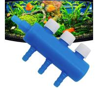 Aquarium Air Splitter Valve - Multi Way Pump Distributor | Flow Control | ABS air splitter with flow control valves for multi-port aquarium oxygen and aeration systems.