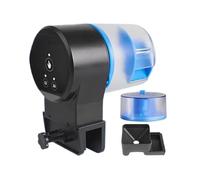 Aquarium Auto Feeder - Timer Feature, 5 Inch External Electronic Device, Weatherproof Home Office Maintenance Component, Durable Black Synthetic Fastener | Utility Tool For 100ml & Goldfishes