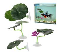 Aquarium Betta Rest Leaves - Artificial Plant , 2.36 Inches Suction Cup Mount with Natural Design, Tank Decor, Fish Comfort, Habitat Tool for Supporting Rest Play And Breeding Behavior In Home
