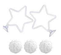 Aquarium Betta Trainer - Anillos de juego compactos, kit de equipo para actividades de natación, artículo para practicar la interacción de los peces | montado por succión con co