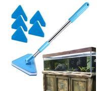 Aquarium Brush - Aquarium Scrubber For Glass,Long Handle Cleaning Tool Scraper For Terrarium Home Conform Seamlessly To Tank Walls and Corners, This Scrubber's Rotating Head ProvidePond Kitchen