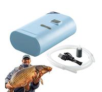Aquarium Bubbler, Usb Air Pump, 2.36x3.74 Inches Size Portable Quiet Adjustable Aerator, Portable Water Pump for Reptiles Hydroponics Pond Aquaculture Shrimp, White