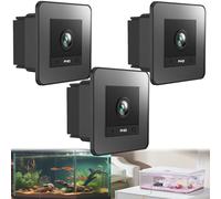 Aquarium Camera, 2K HD Aquarium & Terrarium WiFi Pet Camera, 140° Wide-Angle, Night Vision, Two-Way Audio, AI-Powered Detection, Recording for Fish Reptiles Window Security Monitoring ('3psc)