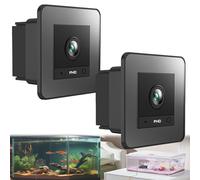 Aquarium Camera, 2K HD Aquarium & Terrarium WiFi Pet Camera, 140° Wide-Angle, Night Vision, Two-Way Audio, AI-Powered Detection, Recording for Fish Reptiles Window Security Monitoring (2psc)