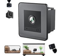 Aquarium Camera, 2K HD Terrarium WiFi Pet Camera, 140° Wide-Angle Anti-Glare, 24/7 Recording for Fish Reptiles Window Security Monitoring, Two-Way Audio, AI-Powered Detection (CAM 64G)