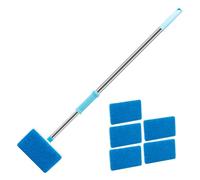 Aquarium Cleaner Brush - Telescopic Fish Tank Glass Scrubber with Replaceable Heads, Adjustable Aquarium Cleaning Tool for Deep Tank Maintenance | Algae Removal Brush for Home Fish Tanks Care for Men