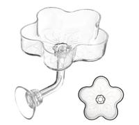 Aquarium Feeder | Suction Cup Flower Shaped Aquarium Feeder Tray | Clear Fish Tank Food Dish | Flower Shaped Feeding Bowlfor Turtle Betta Tetra Shrimp Saltwater Freshwater Home