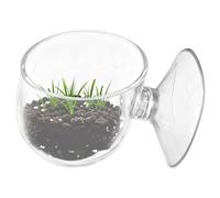 Aquarium Feeding Dish - Clear Suction Cup Feeder For Fish and Reptiles, Transparent Tank Cup Practical Design, Durable Acrylic + Strong Suction Hold, Lightweight Easy Clean Material, For Betta, Shri