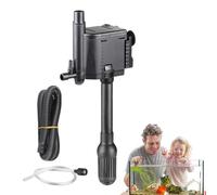 Aquarium Filter Pump, 3 in 1 Flow Adjustable Oxygenation Water Pumps, Silent Fish Tank Filter Accessories for Filtration, Oxygenation, and Circulation, 4.8x8x4.2cm/9x10x5.1cm/9x11x9.8cm