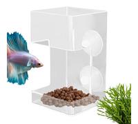 Aquarium Fish Alderer - Diseño de la bandeja automática de los cuentos de pescado de poliestireno con característica de taza de succión | Estilo de dispensador de alimentos de acuario ajustable con fá