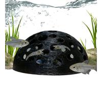 Aquarium Fish Cave - Porous Dome Hiding Spot, Underground Shelter, Natural Resin Tank Decor | Freshwater Saltwater Habitat Enclosure, Perfect for Fish Home Tank Terrarium Setup Aquarium Decoration