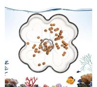 Aquarium Fish Feeder - 1 Pc Flower-Shaped Suction Cup Design Anti-Drift Feed Ring | Tank Meal Accessory, Floating Food Holder, Betta Shrimp Turtle Feeding Area For Aquatic Pets