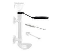 Aquarium Fish Feeder with Telescopic Tube and Suction Cup 6.1-9.65x1.38 Inches, Clear Dispenser for Shrimp, Turtle, Vacation Feeding, Tank, Home Aquarium, Pond Use