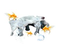 Aquarium Fish Hideouts, Shrimp Cave Decor Shelter, Breeding Tunnel Ornament, Natural Landscape Accessory for Betta Cory Small Cichlid Guppy Reptile Tank Habitat Underwater Resting Zone